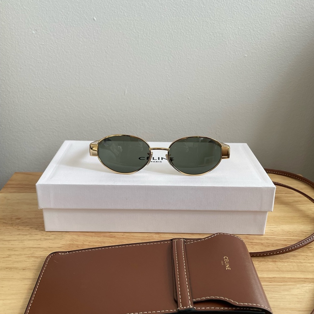 CELINE Triomphe Sunglasses in Metal